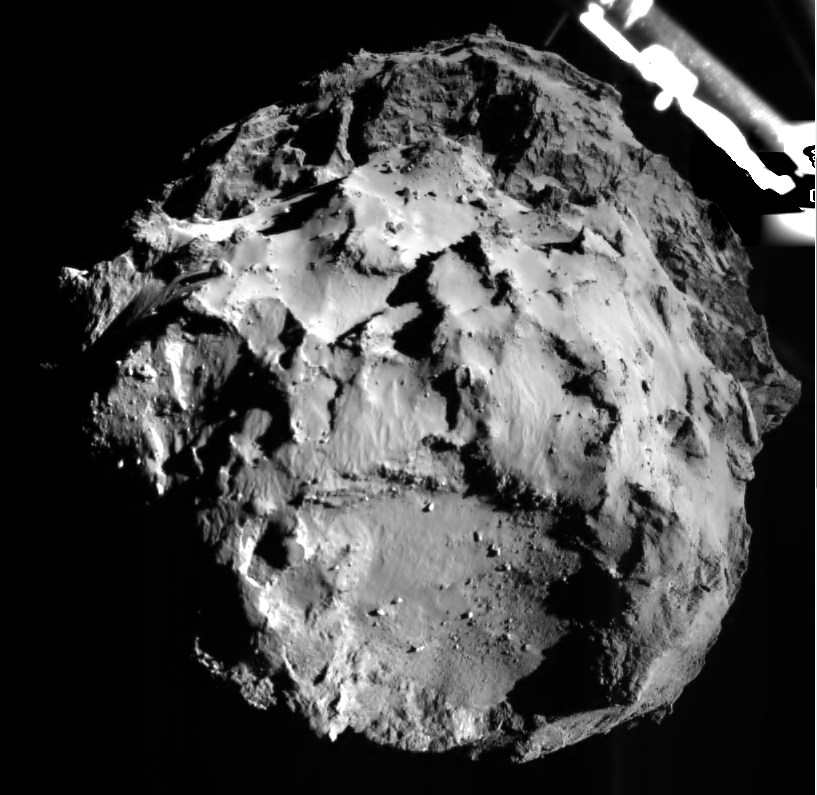 Comet 67P as seen by the Philae lander on its approach yesterday. [Credit:  ESA/Rosetta/Philae/ROLIS]